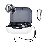 For Anker Soundcore C30i / C40i 用 ケース カバー 【KONXISA】ワイヤレスイヤホン ケース シリコン素材 着用しやすい 耐衝撃 防水防塵 ウォッシャブル（カラビナ付き+ストラップ付き ） 装着充電可能 持ち運びがしやすい（ホワイト）