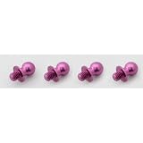 ジュラルミンφ4.8ピロボール (4個) L=4mm×N=3mm パープル