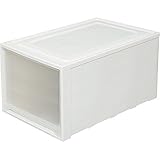 アイリスオーヤマ 収納ボックス チェスト ロング 幅44×奥行74 ×高さ35cm ホワイト/クリア MG-7435W