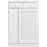 アルファタカバ ディズニー家具シリーズ アンファンミッキー 80cm幅扉・棚板タイプ ホワイト 向かって左側身長計