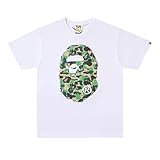 [GCOKO] エイプ 半袖 Tシャツ メンズ 夏青年限定版 迷彩 カートゥーン プリント 綿 柔らかい 快適 クルーネック 半袖シャツ 吸汗性と通気性 カジュアル 大きいサイズ インナーシャツ カップルウェア トップス 男女兼用（S-XXL）