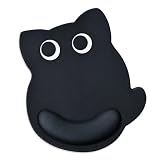 Newseego マウスパッド かわいい リストレスト 一体型マウスパッド 低反発リストレス 人間工学 クッション キャラクター 滑り止め 水洗い 耐久性良い 手首 疲労軽減 ゲーム 仕事用 パソコンパッド 可愛い猫柄