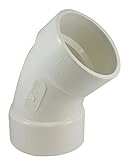 Canplas 192503 PVC DWV 45-Degree Bend HXH, 3.12-Inch, White by Canplas