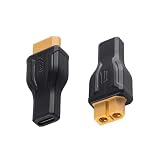 Poyiccot XT60 USB-C 変換アダプタ、XT60メス to USB-Cメスアダプタ100W 20V/5A急速充電 USB C to XT60 充電 延長アダプタ ドローン、模型、貯蔵電源、屋外電源に適用 (タイプ-CーXT60), 2個