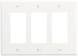 クーパー配線デバイスポリカーボネート3-gang Decorator漏電遮断器Midサイズ壁プレート N/A PJ263W 1