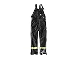 Carharttメンズ101628 flame-resistant Striped Duck Bib Overall – キルト裏地付き カラー: ブラック
