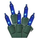 Vickerman 50 Light Blue Mini-Lights Set on Green Wire by Vickerman