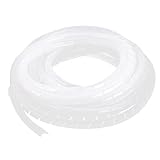 XDiscount　スパイラルチューブ　配線チューブ　スパイラルラップ　スパイラルケーブル　5.3M　プラスチック　ホワイト