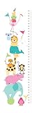 動物園友達楽しい動物キャンバスGrowth Chart by小柄レモン ピンク