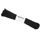 Acxeon 550 Paracord ミルスペックタイプの9ストランド縄　 野外縛りロープ/服干す縄/テントロープ等に対応　直径4MM　31メードルの長さ (黒い)