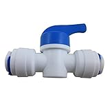 Malida Equa Straight 3/8 Inch OD Tube Ball Valve Quick Connect Fitting RO Water System ( 10 pack ) [