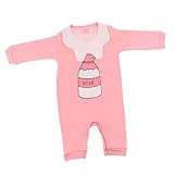 Lovoski 新生児　ロンパー　ジャンプスーツ　　女の子　男の子　ベビー　幼児　コットン　セット　誕生日 プレゼント　　全4サイズ2色 - ピンク, 9〜12月