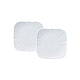 Noritake ノリタケ スクエア プレート ( ペアセット ) 15cm シェール ブラン 電子レンジ対応 食洗機対応 2枚 ファインポーセレン(プレミアムホワイト) P94836/1655