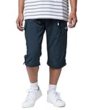 [OUTDOOR PRODUCTS]【別注】ハーフパンツ メンズ 7分丈 ストレッチ ドライ UVカット ショートパンツ カーゴ ネイビー LL