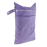 perfk 赤ちゃん　おむつ用　バッグ　防水　袋　マザーズバッグ　ベビー用品収納　多機能　全４色 - 紫の