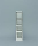 隙間収納 リビング収納 カムロック採用 スペースフィットラック（幅20cm）オフホワイト 9020