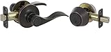 Callan BE3007R Bennett Series Grade 3 Keyed Entry Lever & Single Cylinder Deadbolt Set, Edged Br