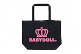 BABYDOLL（ベビードール） 王冠ロゴトートバッグ キッズ レディース Lサイズ ブラック×ラズベリー