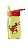 [クロコダイル クリーク]Crocodile Creek Kids Eco Dinosaur TRex Flip Straw Tritan Drinking Bottle, Green, 7 1040