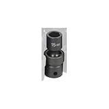 Grey Pneumatic (2015UM) 1/2' Drive x 15mm Standard Universal Socket [並行輸入品]