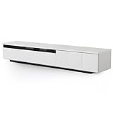 テレビ台 テレビボード ローボード ロータイプ ～50型まで 国産 完成品 ワイド 200cm 鏡面 ホワイト