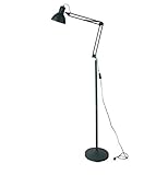 フロアランプ、金属リビングルームベッドルームの勉強現代の単純さの仕事読書フロアランプダークグリーン クリエイティブ