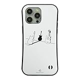 ケース ねこ 猫イラスト猫ギター スマホ ケース iPhone13～iPhone14 (ホワイト, iPhone 13)