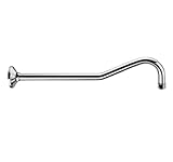 Whitehaus whsa520-poch Showerhaus Long Hookedソリッド真鍮シャワーアーム、17インチ、ポリッシュクローム