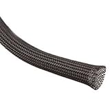 Braided Sleeving、で0.250。、100 ft。、ブラック