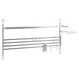 つっぱり棚 ツッパリ キッチン 水回り 棚 付属アクセサリーセット 2段 90cm