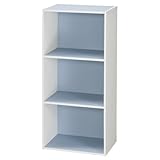 カラーボックス 3段 DCM-FCB9045 BW ブルーホワイト 41.5X29X88.4㎝