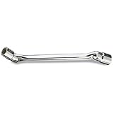 Beta 80 14mm x 15mm Double Swivel End Socket Wrench, with Chrome Plated by Beta Tools