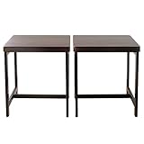 鉄脚 ダイニングチェア"GRAIN(グレイン)" チェア スツール 鉄 アイアン イス 木目 木 ベンチ ウォールナット ダークブラウン 2脚セット