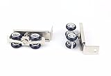 ANB-hardware Slide Doors pulley, Sliding doors hanging rail wheel, small size, 1 sets/ ,for one door
