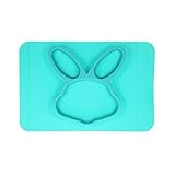 Anself 2 in 1 プレートボウル食器 安全 防水 シリコーンウサギ 分割プレースマット 赤ちゃん幼児の子供用
