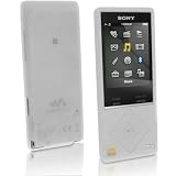 に適合する ソニーウォークマンNW-A15 A16 A17 A25 A27HN MP3音楽プレーヤー 用 ソフトシリコン製耐衝撃性保護シェルケースカバー (クリアホワイト)