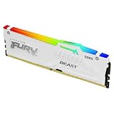 Kingston FURY Beast White RGB 32GB 5600MT/s CL36 DDR5 EXPO DIMM | 赤外線同期 | FURY CTRLソフトウェア | オーバークロック | AMD EXPO | シングルモジュール | KF556C36BWEA-32