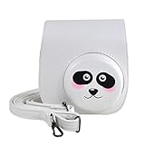 Rieibi チェキケース instax mini 12ケース、チェキ mini11 ケース Fujifilm チェキ instax mini9 ケース instax mini8ケース カメラケース 保護ケース 可愛いカメラバッグ ショルダーストラップ付き 落下防止 全面保護 PUレザー おしゃれ 携帯型（mini 12/11/8/8+/9専用 パンダ柄）