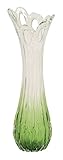 Deco 79 Glass Clear Green Vase, 8 by 22' [並行輸入品]