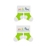 Sock Ons 6-12 Months - TWIN PACK Gift Wrap Available (Lime Green Twin Pack) by Sock Ons