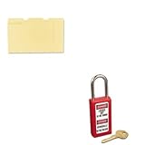 kitmlk411redunv12113 – Valueキット – マスターロック軽量Zenex安全ロックアウトPadlock ( mlk411red )とユニバーサルファイルフォルダ( unv121