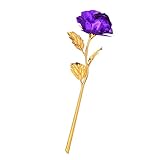 Prettyia アーティフィシャル ローズフラワー　結婚式　ロマンチックな　装飾　全4色 - 紫