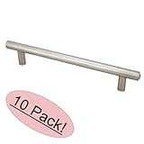 CosmasハードウェアヨーロピアンスタイルバーキャビネットPull 7 3 / 8 "サテンニッケル5 " ( 128 mm )穴中心 – 10パック