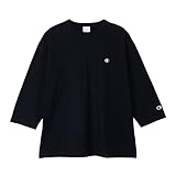 長袖Tシャツ 七分袖 丸首 綿100％ ワンポイントロゴ リラックスフィット ドロップショルダー ロングスリーブTシャツ メンズ C8-A408Z-090-L
