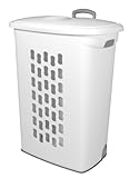Sterilite 12228003 Ultra Wheeled Hamper、ホワイト蓋&ベースW /チタンハンドル& Wheels , 3 - Pack