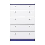 アルファタカバ 耐震チェストシリーズ アロー 75cm幅5段 (ブルー)