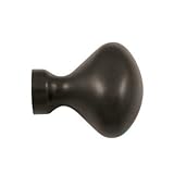 Deltana KE125U26D Solid Brass 1-1/4-Inch Oval/Egg Shape Knob by Deltana