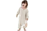 Quavey Baby Sleeping Bag Cotton Long Sleeves Straddle Wearable Blanket with feet(X-Large Green) [並行輸