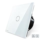 ILS - White Glass Dimmer&Remote Touch Panel EU Switch VL-C701DR-11