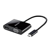 エレコム ドッキングステーション USB-C HDMI 変換 TYPE-C - HDMI & VGA ( D-sub15ピン ) 変換アダプタ ブラック 【iPhone 16/16 Pro/16 Pro Max/16 Plus 対応検証済】 AD-CHDMIVGABK